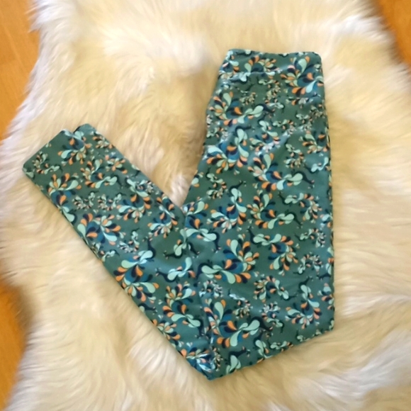 LulaRoe Peacock Printed Leggings-#1546 - Picture 8 of 10